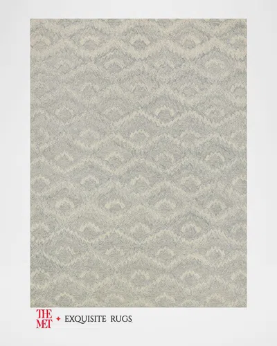 Exquisite Rugs X The Met Bargello Hand-tufted Gray Rug, 8' X 10'