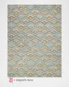 Exquisite Rugs X The Met Bargello Hand-tufted Light Blue Multi Rug, 5' X 8' In Light Blue/multi