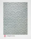 Exquisite Rugs X The Met Bargello Hand-tufted Light Blue Rug, 6' X 9' In Light Blue