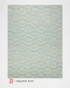 Exquisite Rugs X The Met Bargello Hand-tufted Turquoise Rug, 5' X 8' In Turquoise