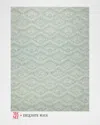 Exquisite Rugs X The Met Bargello Hand-tufted Turquoise Rug, 6' X 9' In Turquoise