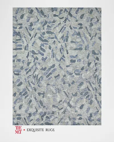Exquisite Rugs X The Met Botanica Hand-tufted Blue Rug, 10' X 14' In Blue/ivory/multi