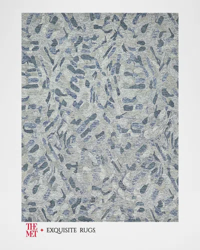 Exquisite Rugs X The Met Botanica Hand-tufted Blue Rug, 6' X 9' In Blue/ivory/multi