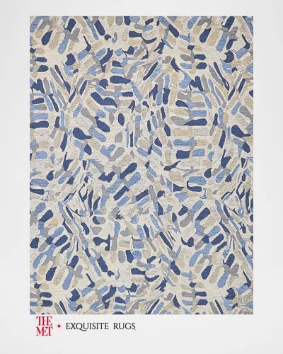 Exquisite Rugs X The Met Botanica Hand-tufted Navy/ivory Rug, 10' X 14' In Navy/ivory/multi