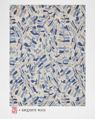 Exquisite Rugs X The Met Botanica Hand-tufted Navy/ivory Rug, 6' X 9' In Navy/ivory/multi