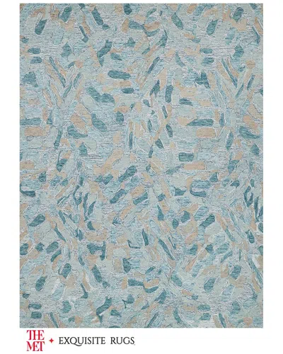 Exquisite Rugs X The Met Botanica Wool Area Rug In Blue