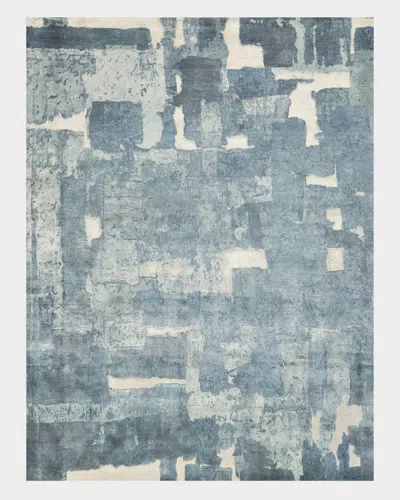 Exquisite Rugs X The Met Papyrus Blue Wool/bamboo Silk Handloomed Area Rug