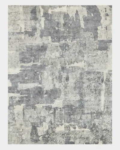 Exquisite Rugs X The Met Papyrus Gray Wool/bamboo Silk Handloomed Area Rug