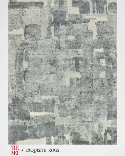 Exquisite Rugs X The Met Papyrus Hand-loomed Gray Rug, 10' X 14'
