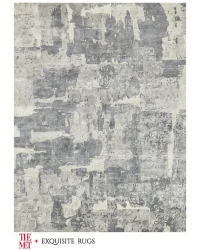 Exquisite Rugs X The Met Papyrus Wool-blend Area Rug In Gray