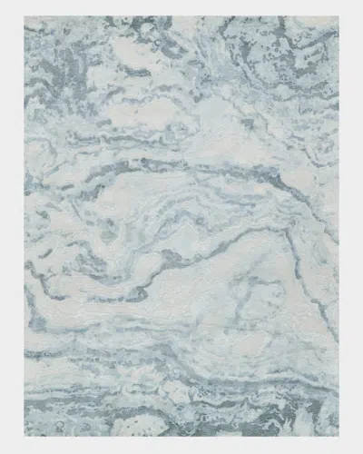 Exquisite Rugs X The Met Saccara Blue Wool/bamboo Silk Handloomed Area Rug