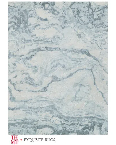 Exquisite Rugs X The Met Saccara Wool-blend Area Rug In Blue