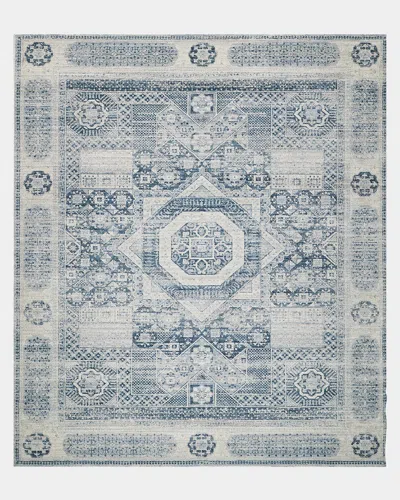 Exquisite Rugs X The Met Vintage Looms Light Blue/blue Polyester Powerloom Area Rug