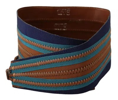 Exte Brown Leather Wide Waistband Tie Fastening Women's Belt