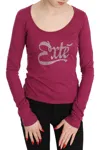 Exte Crystal Embellished Long Sleeve Top