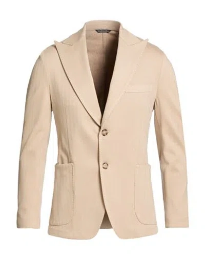 Exte Man Blazer Beige Size 38 Viscose, Nylon, Elastane In Neutral