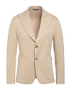 Exte Man Blazer Beige Size 46 Viscose, Nylon, Elastane In Multi