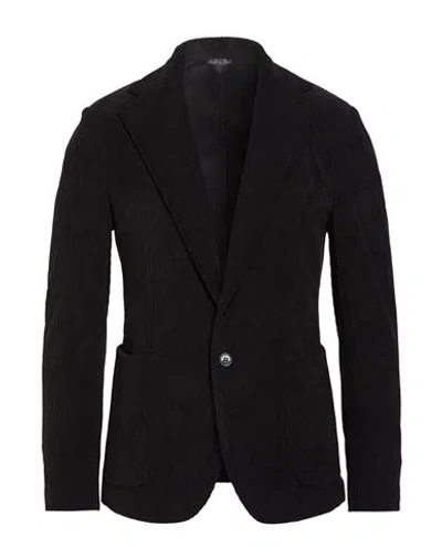 Exte Man Blazer Black Size 40 Cotton, Polyester