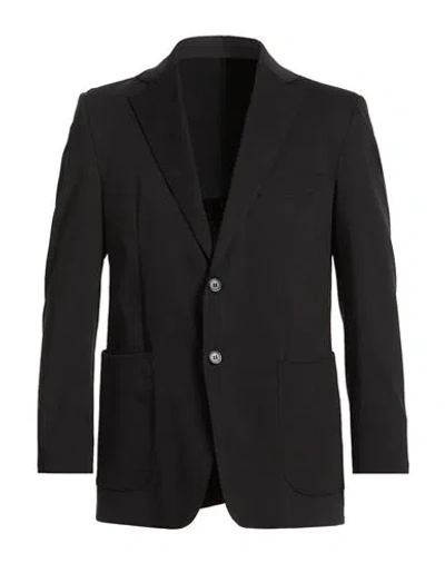 Exte Man Blazer Black Size 42 Cotton, Nylon, Elastane