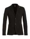 Exte Man Blazer Black Size 46 Polyester, Wool, Elastane In Black