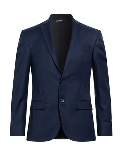 Exte Man Blazer Blue Size 40 Wool