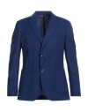 Exte Man Blazer Bright Blue Size 42 Polyester, Wool, Elastane