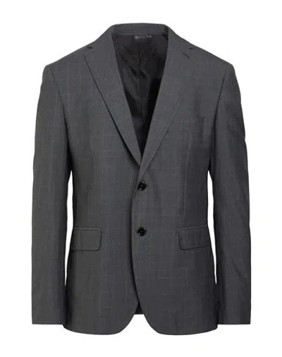 Exte Man Blazer Grey Size 46 Wool In Gray