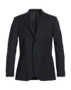 Exte Man Blazer Midnight Blue Size 38 Polyester, Wool, Elastane In Black