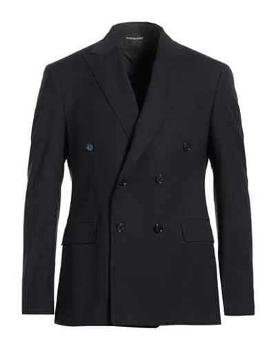 Exte Man Blazer Midnight Blue Size 40 Wool