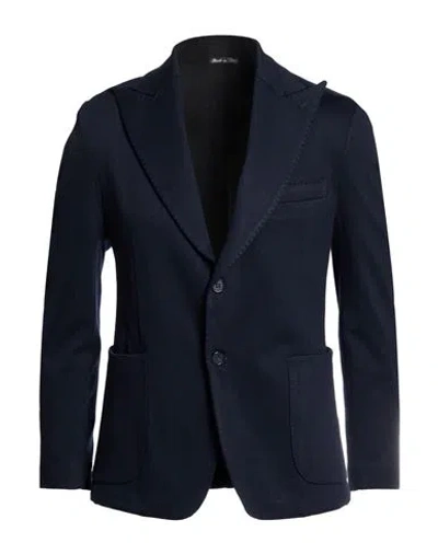 Exte Man Blazer Midnight Blue Size 44 Viscose, Nylon, Elastane In Black