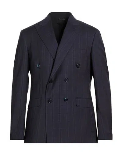 Exte Man Blazer Midnight Blue Size 44 Wool