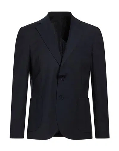 Exte Man Blazer Midnight Blue Size 48 Polyester, Viscose, Elastane