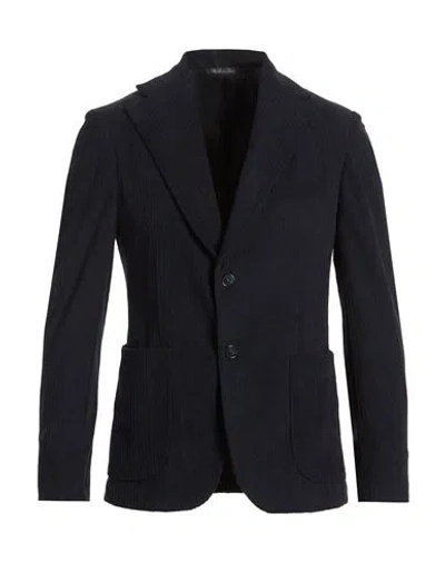 Exte Man Blazer Navy Size 38 Cotton, Polyester In Blue