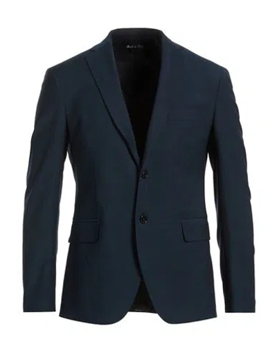 Exte Man Blazer Navy Size 42 Wool In Blue