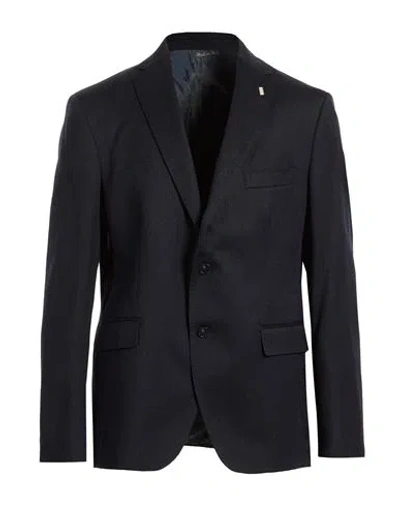 Exte Man Blazer Navy Size 46 Wool In Blue