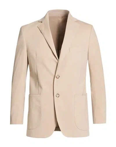 Exte Man Blazer Taupe Size 38 Cotton, Nylon, Elastane In Neutral