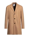 Exte Man Coat Camel Size 44 Polyester, Wool, Viscose In Beige