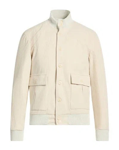 Exte Man Jacket Beige Size 42 Polyester, Cotton In Neutral