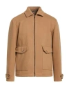 Exte Man Jacket Camel Size 42 Polyester, Viscose, Wool In Brown