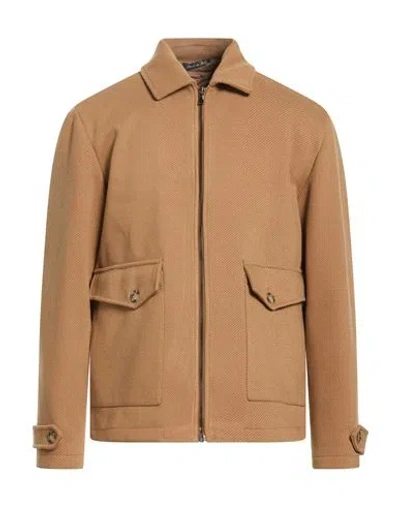 Exte Man Jacket Camel Size 42 Polyester, Viscose, Wool In Brown