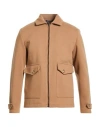 Exte Man Jacket Camel Size 44 Polyester, Viscose, Wool In Brown