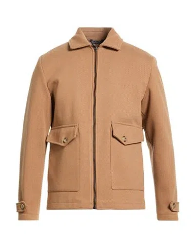 Exte Man Jacket Camel Size 44 Polyester, Viscose, Wool In Brown