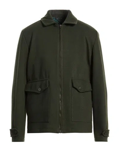 Exte Man Jacket Dark Green Size 46 Polyester, Viscose, Wool