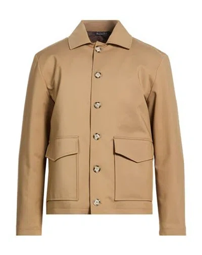 Exte Man Jacket Khaki Size 46 Cotton, Nylon, Elastane In Brown