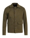 Exte Man Jacket Military Green Size 36 Cotton, Elastane