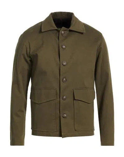 Exte Man Jacket Military Green Size 36 Cotton, Elastane