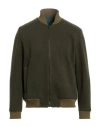 Exte Man Jacket Green Size 46 Polyester, Viscose, Wool In Green