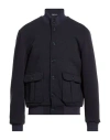 Exte Man Jacket Midnight Blue Size 38 Polyester, Cotton In Blue