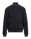 Exte Man Jacket Midnight Blue Size 38 Polyester, Cotton In Blue