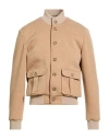 Exte Man Jacket Sand Size 42 Polyester, Viscose, Elastane In Brown